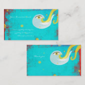 青い黄色の鳥の手作動揺してり名刺 名刺 (正面/裏面)