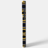 青い黄色の黒い正方形の円ジオメトリ Case-Mate iPhoneケース (裏面 / 左)