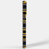 青い黄色の黒い正方形の円ジオメトリ Case-Mate iPhoneケース (裏面 / 右)