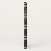 青い黄金の唇ゴシックパーソナライズされたモノグラム Case-Mate iPhoneケース (裏面/左)