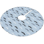 青い黒い口ひげ ブラッシュドポリエステルツリースカート (アングル)