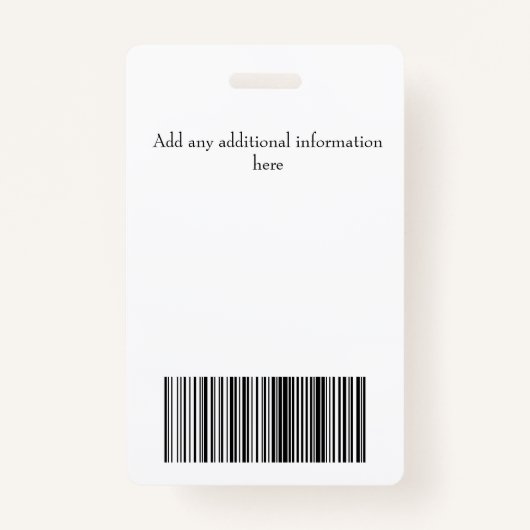 青い黒い線の名前の写真社員企業の悪 バッジ (裏面)