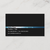 、青い黒い、カーボン繊維のカスタムな名刺 名刺 (裏面)