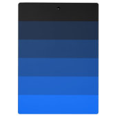 青い黒のグラデーションストライプ クリップボード (裏面)