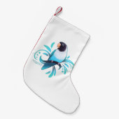 青い黒の仮面のラバドリ スモールクリスマスストッキング (正面 (吊り時))