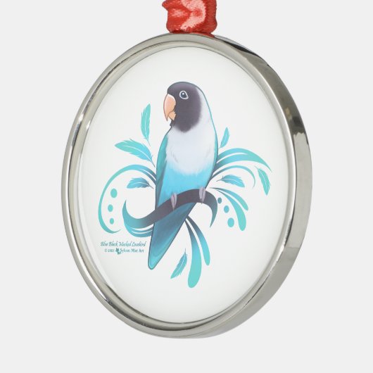 青い黒の仮面のラバドリ メタルオーナメント (左)