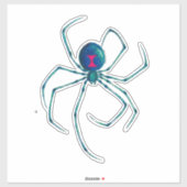 青い黒の未亡人クモ シール (シート)