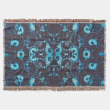 青い黒のNautilusシェルパターン怖いジオメトリ