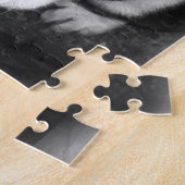 青い鼻のピットブルの子犬 ジグソーパズル (側面)