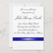 青い2014年卒業式招待状/案内 招待状 (裏面)