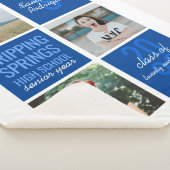 青い3枚のフォトおもしろいボックスのクラス年 シェルパブランケット (3/4)