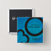青い30歳の誕生日デケード 缶バッジ (正面&裏面)