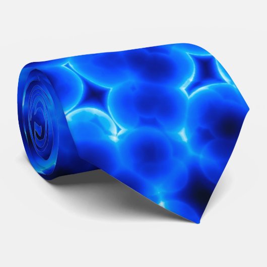 青い3D細胞 ネクタイ (ロール)