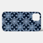 青い3D雪 Case-Mate iPhoneケース (裏面 (横))