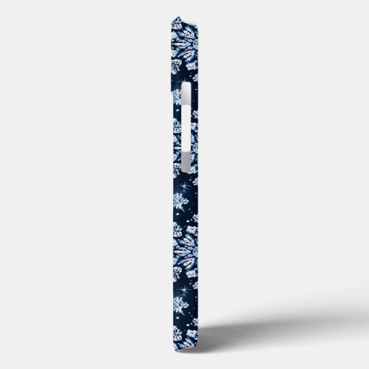 青い3D雪 Case-Mate iPhoneケース (裏面 / 左)