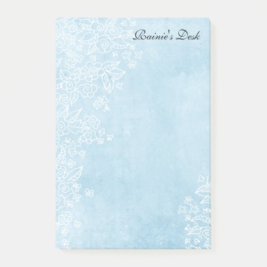 青い4x6"ポスト・イット ポストイット (正面)