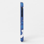 青い70年代のスタイルの円 Case-Mate iPhoneケース (裏面/左)