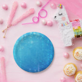 青い きらきら 氷の 冬の ブライダルシャワー ペーパープレート (パーティー)