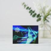 青い*~*のアロマセラピーの人目を引く精油 名刺 (スタンド正面)
