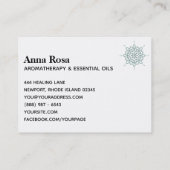青い*~*のアロマセラピーの人目を引く精油 名刺 (裏面)