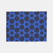 青い©のフリースブランケットユダヤ人のダビデの星 フリースブランケット (正面(横))