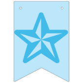 青い☆の甘く小さいベビーの☆の男の子の印 バンティングフラッグ (第1の旗)