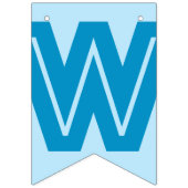 青い☆の甘く小さいベビーの☆の男の子の印 バンティングフラッグ (第3の旗)