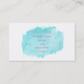 青い（ばちゃばちゃ）跳ねるのアイスクリームコーン絵を描 名刺 (裏面)