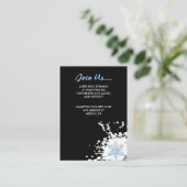 青い(ばちゃばちゃ)跳ねるの星のバーのバルミツワーの披露宴カード エンクロージャーカード (スタンド正面)