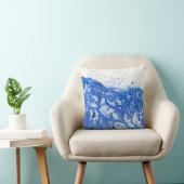 青い(ばちゃばちゃ)跳ねる クッション (椅子)