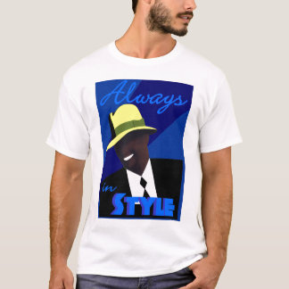 青い"ソフト帽"のTシャツ Tシャツ