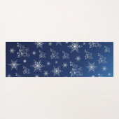 青い+トナカイ+星+星+雪の結晶+クリスマス ヨガマット (裏面(横))