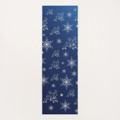 青い+トナカイ+星+星+雪の結晶+クリスマス ヨガマット (裏面)