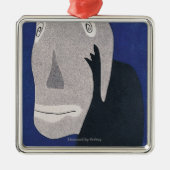 青い メタルオーナメント (正面)