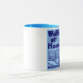 青い"ワッフル"のコーヒー・マグ マグカップ (中央)