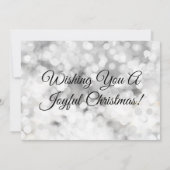 青い《写真》ぼけ味と青い枠のクリスマスフォト シーズンカード (裏面)