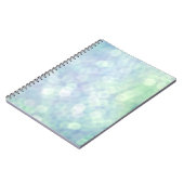 青い《写真》ぼけ味のノート ノートブック (左側)