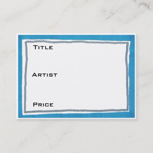 青い 名刺 (正面)