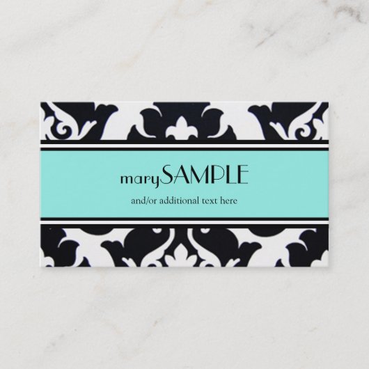 青い 名刺 (正面)