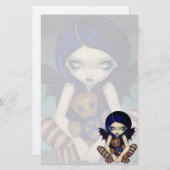 "青い"文房具のブードゥー 便箋 (正面/裏面)