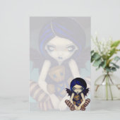 "青い"文房具のブードゥー 便箋 (スタンド正面)