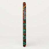 青い「枠付き目」、四角、スクラッチ、または赤い格子 Case-Mate iPhoneケース (裏面/左)