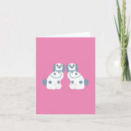 青い（犬）スタッフォード犬 カード