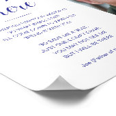 青い 私はそこに写真付きメモリアルウェディングで ポスター (角)