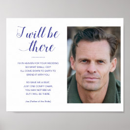 青い 私はそこに写真付きメモリアル ウェディングと一緒 ポスター