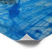 青い（紋章の）フラ・ダ・リ混合メディア ポスター (角)