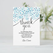 青い、紙吹雪、感謝カード 招待状 (スタンド正面)