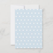 青い、紙吹雪、感謝カード 招待状 (裏面)