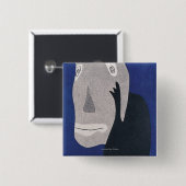 青い 缶バッジ (正面&裏面)