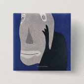 青い 缶バッジ (正面)